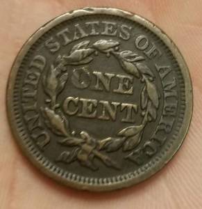 1849 US BRAIDED HAIR LARGE CENT