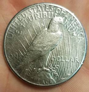 1926 US PEACE SILVER DOLLAR AU
