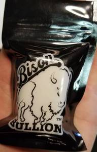 10 TROY OZ .999 FINE SILVER HAND POURED BISON BAR SEALED