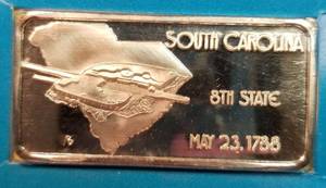 2 TROY OZ .999 FINE SILVER US STATES SERIES BY HAMILTON MINT SEALED