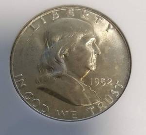 1952-D US FRANKLIN HALF DOLLAR MS63 FBL NGC
