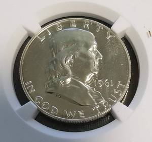 1961 PROOF US FRANKLIN HALF DOLLAR PF65 NGC