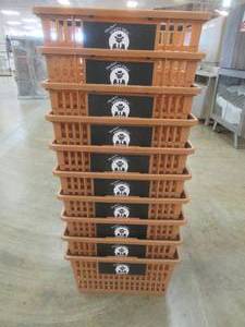 lot 89 image: (10) Hand-Held Shopping Baskets, Approximate Dimensions 19 12 x 13 14 x 10 12 Tall.