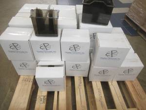 lot 123 image: Pallet of Medium and Small Display Carousels Inc. Magazine Holders, New Approximate Dimensions Small 7.5 x 5 x 8, Medium 9.5 x 7 x 9.