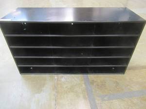 lot 132 image: Uline 15 Cubby File Box. Approximate Dimensions 34 x 12 x 18