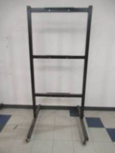 lot 135 image: Steel Rolling Display Rack. Approximate Dimensions 36 x 36 x 77.