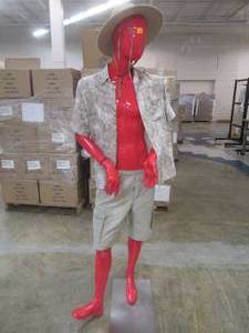 lot 151 image: Red Male Adult Mannequin. Clothes included.