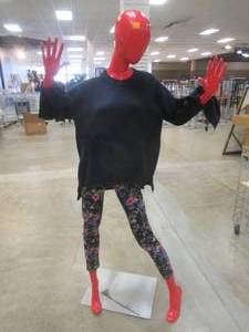 lot 154 image: Red Female Adult Mannequin, Clothes Included.