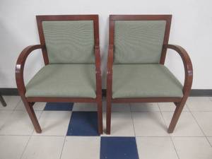 lot 179 image: (2) Nice Upholstered Chairs. Slight Scratch and Dent.