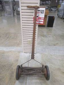 lot 197 image: Antique Great States 5 Blade Push Reel Lawn Mower - Used, Does not Spin.