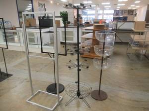 lot 218 image: (4) Miscellaneous Sign and Product Display Stands.