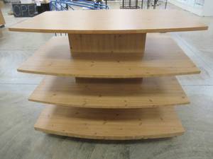 lot 222 image: 4-Tier Rolling Display Island, Approximate Dimensions 60 x 46 x 46 Tall. - Scratch and Dent.