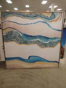 lot 231 image: Abstract Wall Art With 56 x 56 Silver Frame.