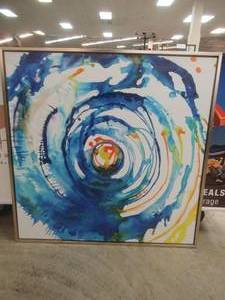 lot 232 image: Abstract Wall Art With 42 x 42 Silver Frame.