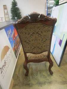 lot 501 image: Victorian Style Dining Chair, 19 in Chair Height (SMALL CHIPS IN THE WOOD, SEE PHOTOS)