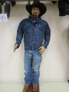 lot 584 image: Standing Cowboy Mannequin