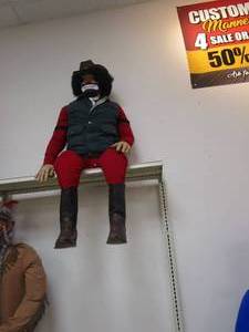 lot 586 image: Sitting Rodeo Clown Mannequin