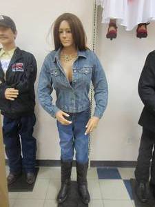 lot 592 image: Standing Cowgirl Mannequin