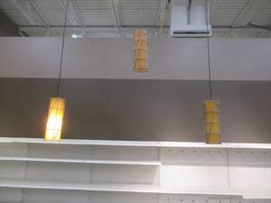 lot 250 image: (3) White Pendant Track Lights, 5 x 12.
