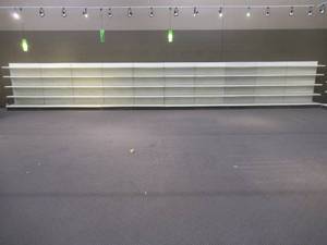 lot 262 image: Gondola Shelving 10 Units, Each Wall Unit is 48 x 71 Tall With 24 Base Shelf and 19 Upper Shelving. Must Dismantle On Site.