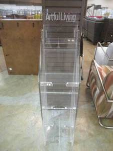 lot 352 image: 4-Shelf Acrylic MagazineFlyer Rack.