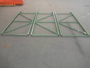 lot 363 image: (3) Teardrop Uprights, 91 x 42 With Base Feet. In nice condition.
