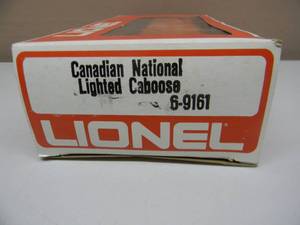 lot 20 image: LIONEL - CANADIAN NATIONAL LIGHTED CABOOSE 6-9161 - IN ORIGINAL BOX - NICE - GREAT PIECE - SEE PICTURES