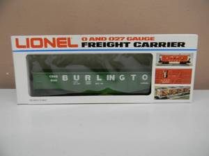 lot 53 image: LIONEL FREIGHT CARRIER - BURLINGTON #6-9140 - IN ORIGINAL BOX - NICE - FANTASTIC PIECE - SEE PICTURES
