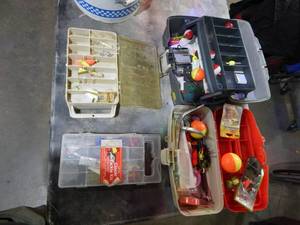 lot 24 image: 4-Tackle Boxes With Contents