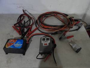 lot 36 image: 2-Sets Of Jumper Cables & 3-Power Inverters