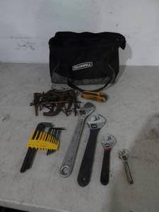 lot 52 image: Tool Bag With Adjustable & Allen Wrenches