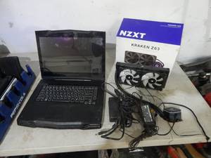 lot 55 image: Alienware Gaming Lap Top & Cooler For Gaming PC (Unknown Condition)