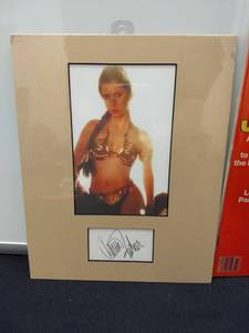 Star Wars Princess Leia Slave Princess Signed and Matted Photo and People Weekly Cover