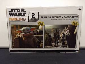 (2) Star Wars The Mandalorian 3D Puzzles (Brand New) Holographic Design