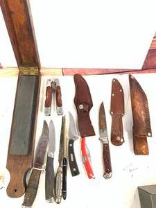 Vintage Knives & Knife Sharpener
