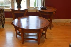 Coffee table and two side tables