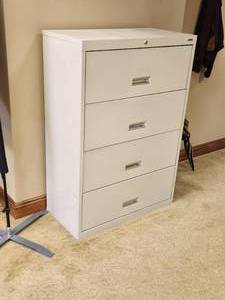 4 Drawer horizontal file cabinet