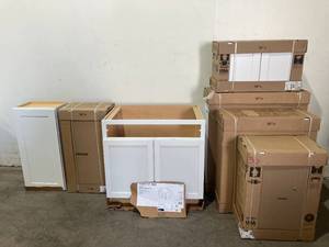 Lot of Hampton Bay Kitchen Cabinets