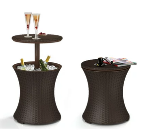 Keter 7.5 Gallon Cool Bar Patio Beverage Cooler Table