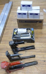 lot 40 image: 3 Staple Air Guns with Staples