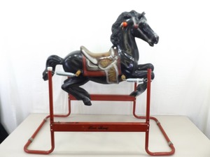 Vintage Black Beauty Toy Rocking Horse