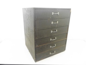 SOLID Wood 6&nbspSectioned&nbspDrawer Parts Cabinet