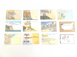Lot of 12 Vintage Postcard Packets wPostcards