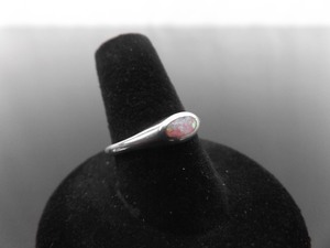 .925 Sterling Silver Opal Cabochon Ring Size 8
