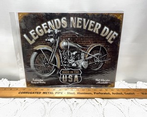 lot 363 image: Tin Sign - Motorcycle Legends
