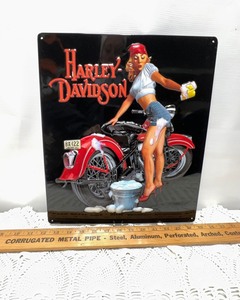 lot 368 image: Tin Sign-Harley Davidson Wash