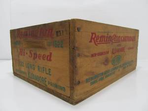 lot 60 image: Nice Vintage REMINGTON Kleanbore 22 Long Rifle Ammo Crate