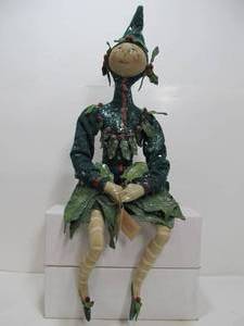 lot 253 image: Large Joe Spencer Gathered Traditions Christmas Plush Figure- Holly