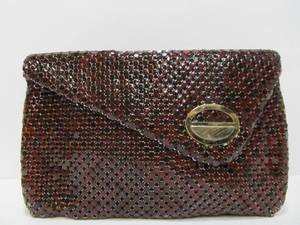 lot 262 image: Large Vintage Enameled Metal Mesh Purse by Whiting & Davis