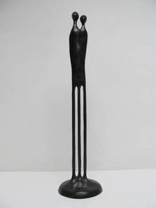 lot 117 image: Swedish Black Metal Minimalist Sculpture by Louise Hederstrom
